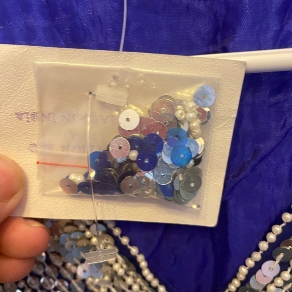 NWT FULL SEQUIN AND BEADED GOWN MEASUREMENTS PROVIDED - Picture 7 of 11